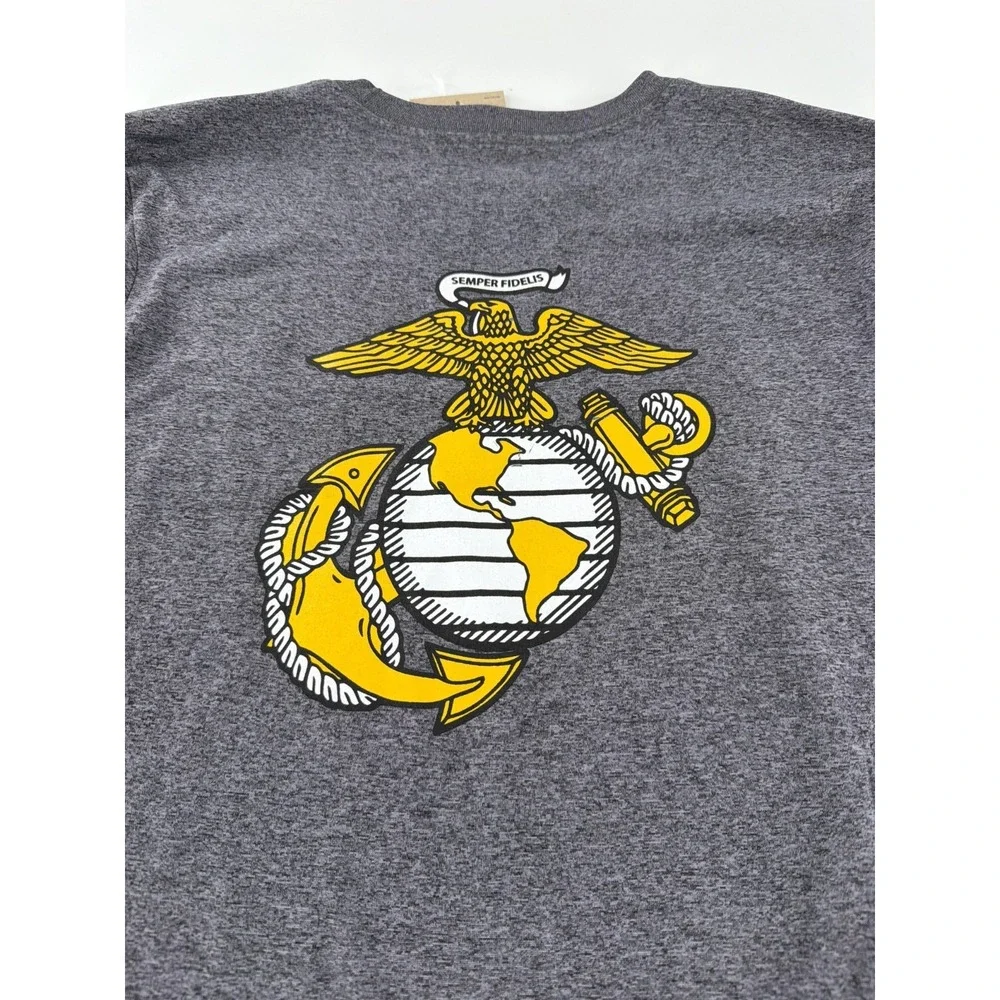 Nike Marines T-Shirt Mens‎ Size Medium M Grey Dri Fit Legend Long Sleeve New